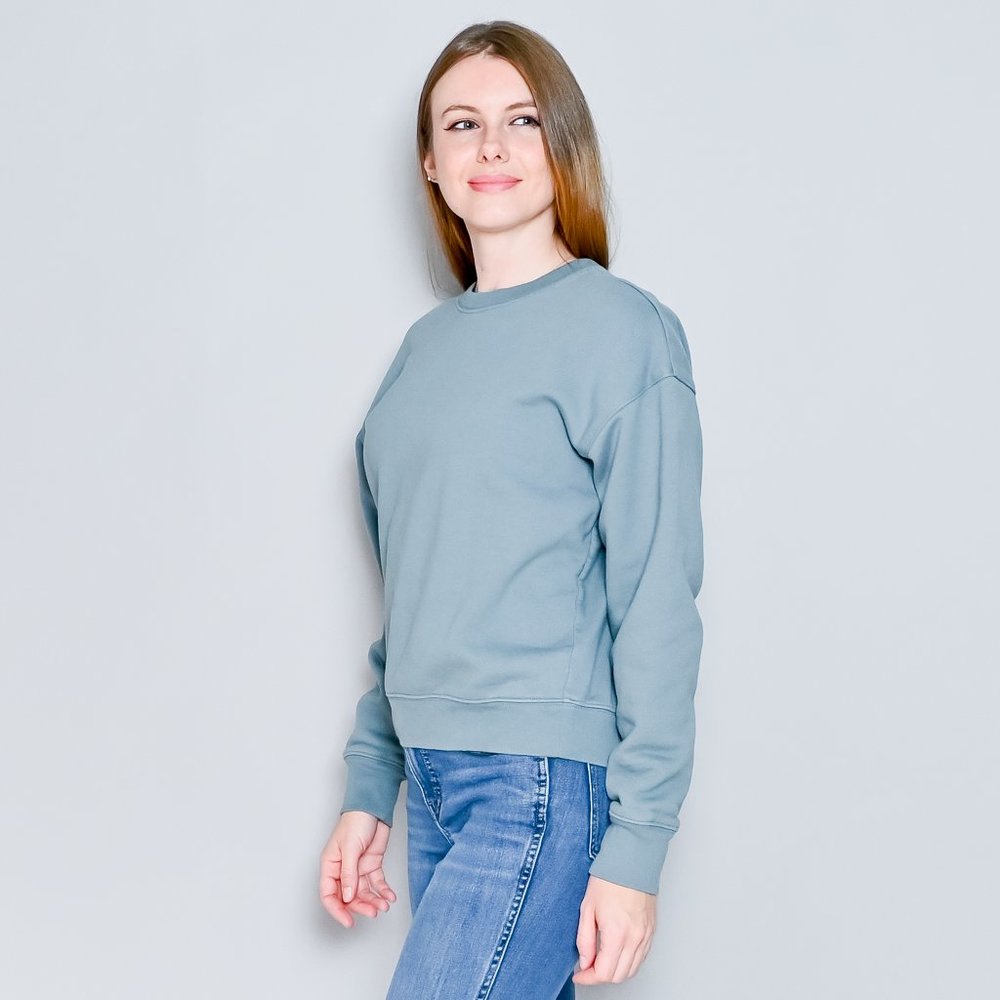GIRLFRIEND COLLECTIVE 50/50 Classic Sweatshirt in Lagoon Blue - Picture 5 of 6
